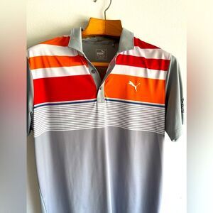Puma performance polo shirt golf tennis summer casual colorful men’s L